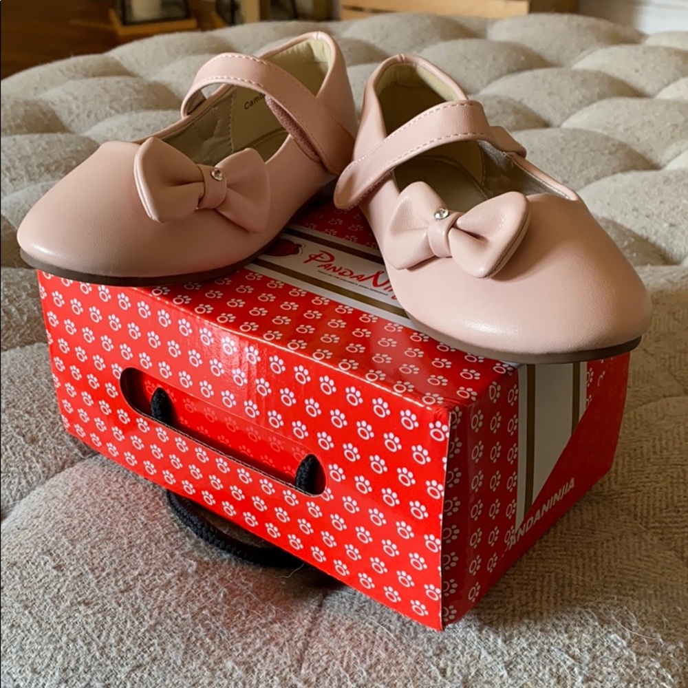 Blush pink Mary Jane flats
